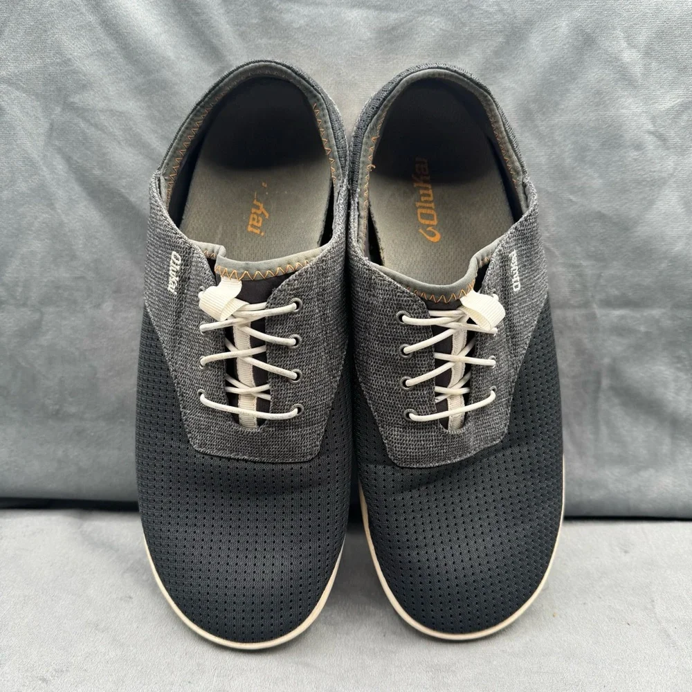 OluKai Nohea Moku Men’s‎ Size 9 Blue Gray No-Tie Boat Shoes Sneakers - Picture 11 of 14